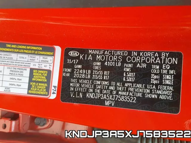 KNDJP3A5XJ7583522 фото 2