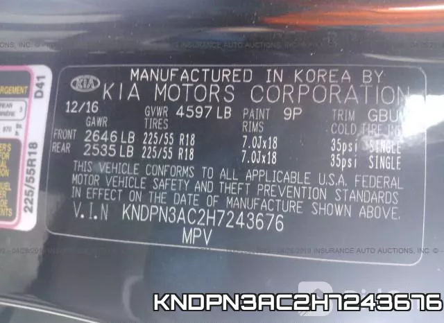 KNDPN3AC2H7243676 фото 10