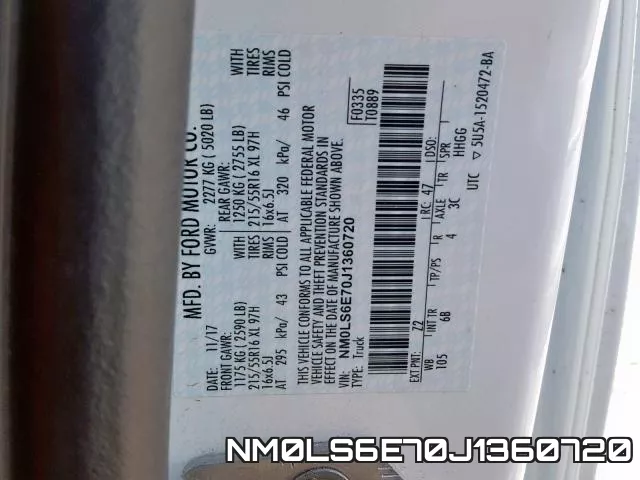 NM0LS6E70J1360720 фото 2