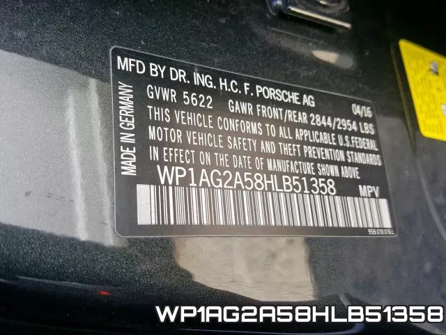WP1AG2A58HLB51358 фото 2