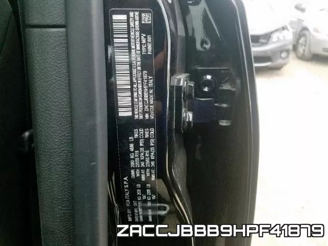 ZACCJBBB9HPF41879 фото 2