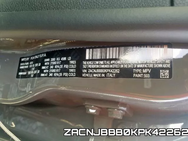 ZACNJBBB0KPK42262 фото 2
