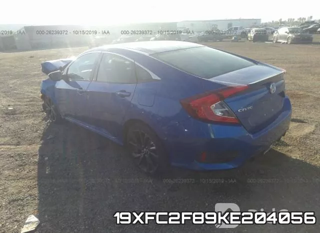 19XFC2F89KE204056 фото 4