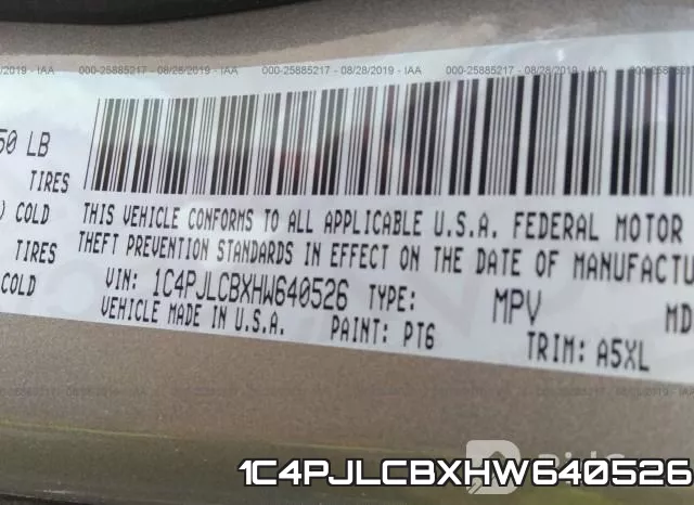 1C4PJLCBXHW640526 фото 10