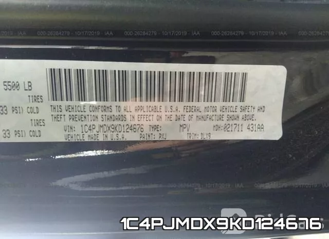 1C4PJMDX9KD124676 фото 10