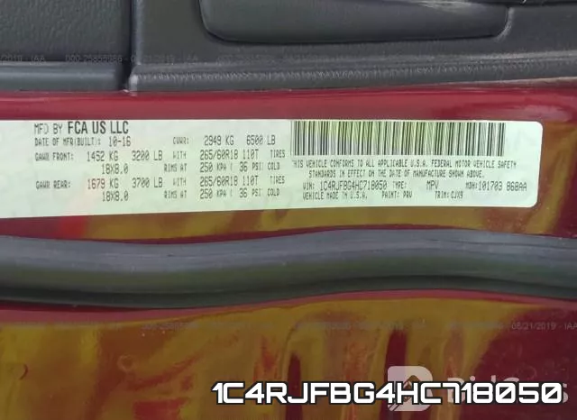 1C4RJFBG4HC718050 фото 10