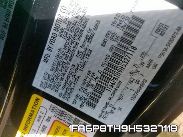 1FA6P8TH9H5327118 фото 2