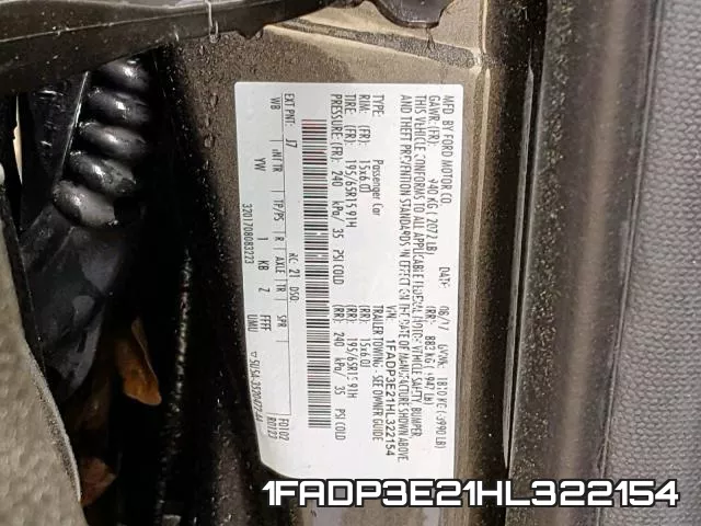 1FADP3E21HL322154 фото 2