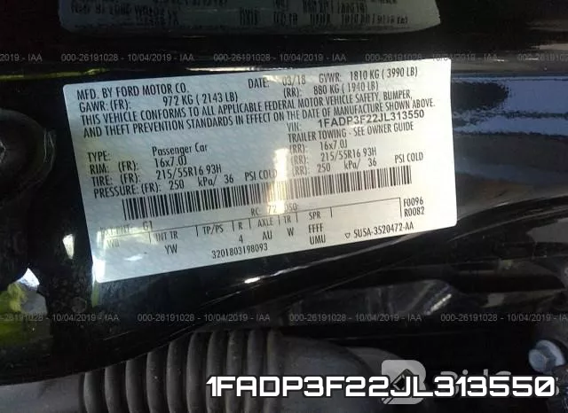 1FADP3F22JL313550 фото 10