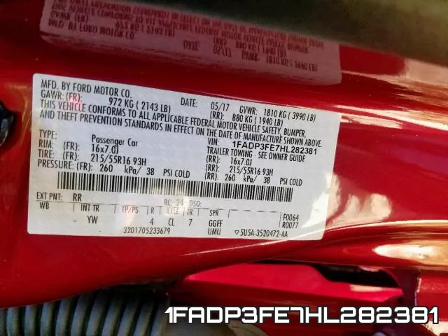 1FADP3FE7HL282381 фото 2