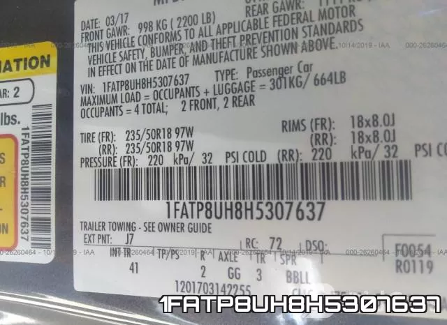1FATP8UH8H5307637 фото 10