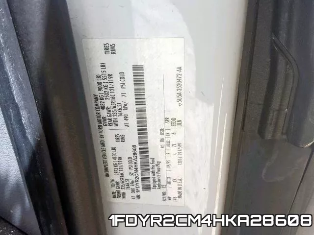 1FDYR2CM4HKA28608 фото 2