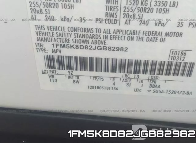 1FM5K8D82JGB82982 фото 10