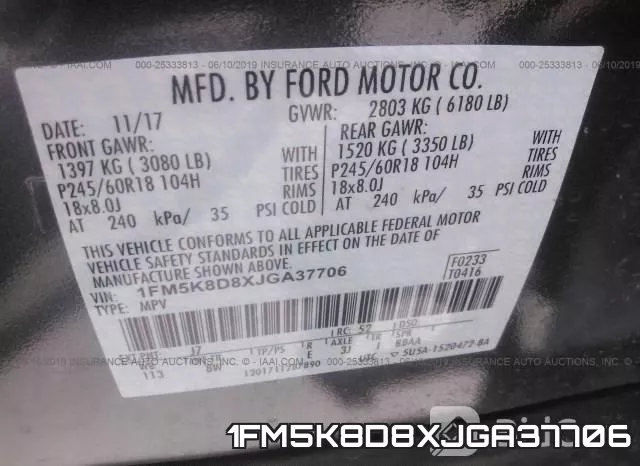 1FM5K8D8XJGA37706 фото 10
