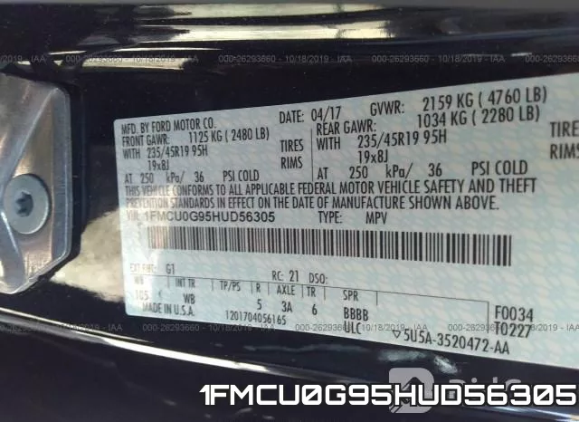 1FMCU0G95HUD56305 фото 9