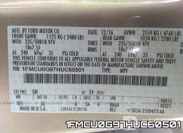 1FMCU0G97HUC60501 фото 10