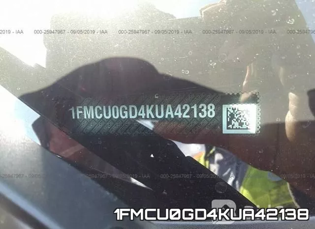1FMCU0GD4KUA42138 фото 10