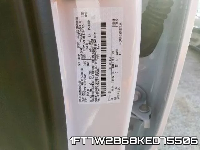 1FT7W2B68KED75506 фото 2