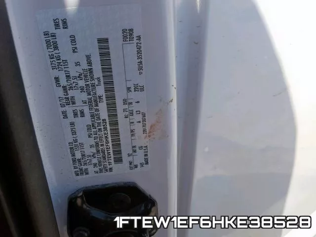 1FTEW1EF6HKE38528 фото 2