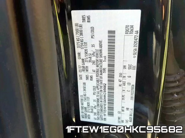 1FTEW1EG0HKC95682 фото 2
