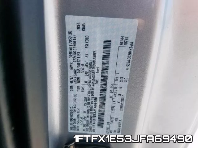 1FTFX1E53JFA69490 фото 2