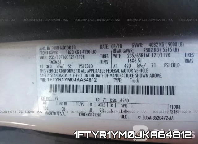 1FTYR1YM0JKA64812 фото 10