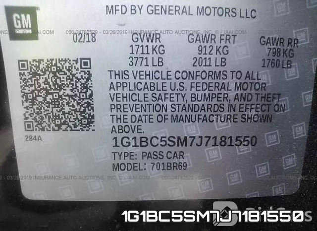 1G1BC5SM7J7181550 фото 10
