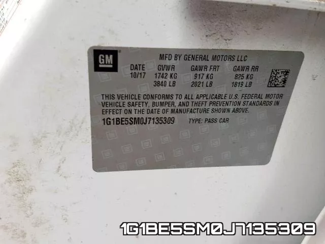 1G1BE5SM0J7135309 фото 2
