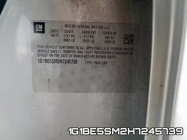 1G1BE5SM2H7245739 фото 2
