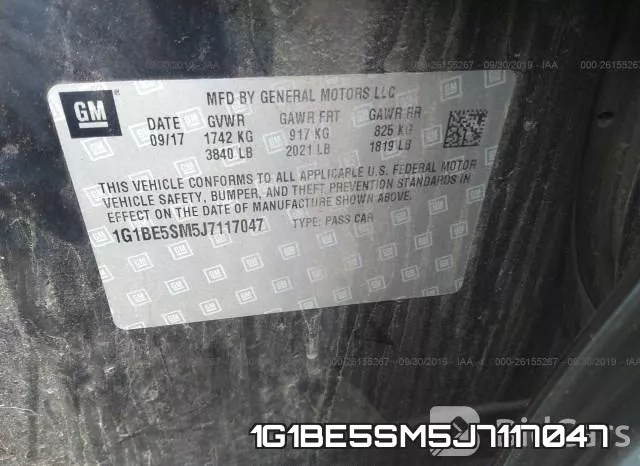 1G1BE5SM5J7117047 фото 9