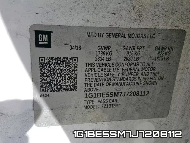 1G1BE5SM7J7208112 фото 2