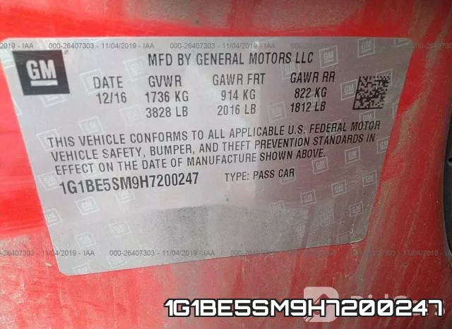 1G1BE5SM9H7200247 фото 10