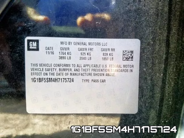 1G1BF5SM4H7175724 фото 2