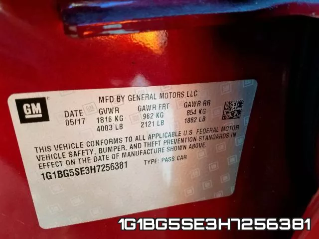 1G1BG5SE3H7256381 фото 2