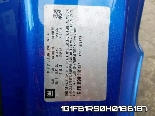 1G1FB1RS0H0186187 фото 2