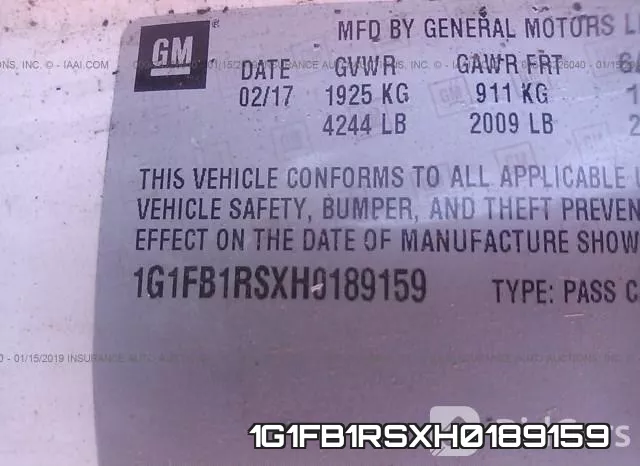 1G1FB1RSXH0189159 фото 10