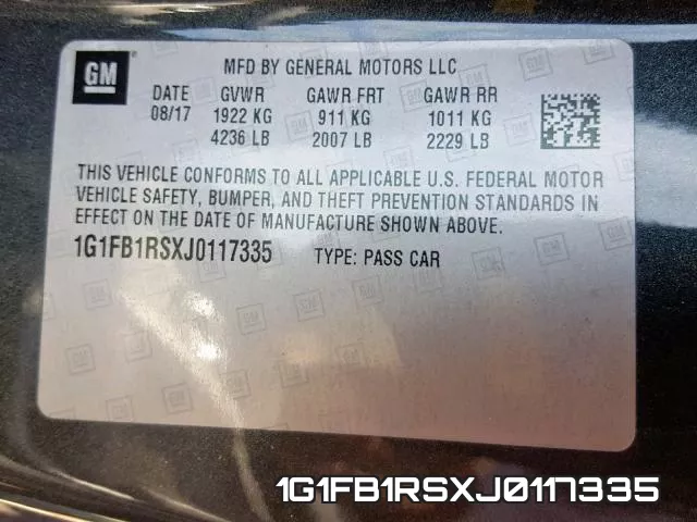 1G1FB1RSXJ0117335 фото 2