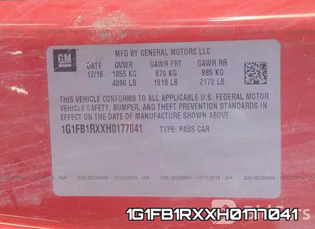 1G1FB1RXXH0177041 фото 10