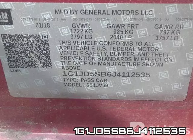 1G1JD5SB6J4112535 фото 10