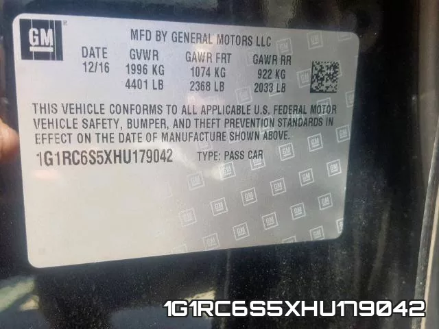1G1RC6S5XHU179042 фото 2