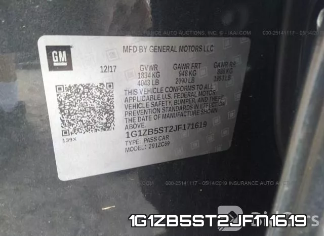 1G1ZB5ST2JF171619 фото 10