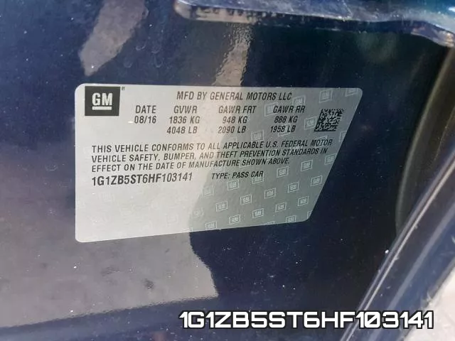 1G1ZB5ST6HF103141 фото 2