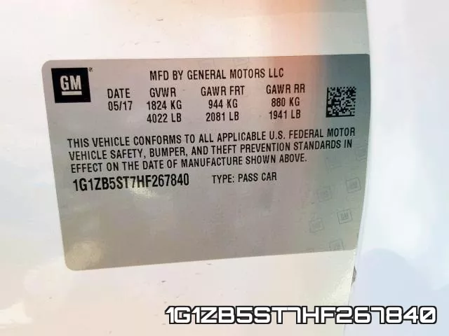 1G1ZB5ST7HF267840 фото 2