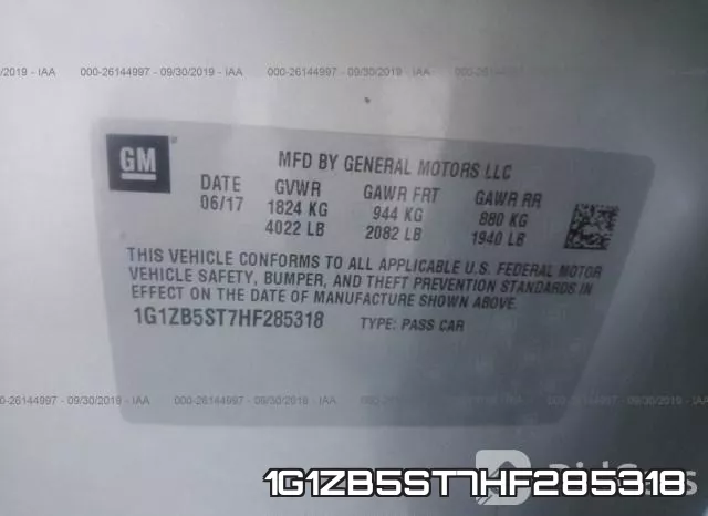 1G1ZB5ST7HF285318 фото 10