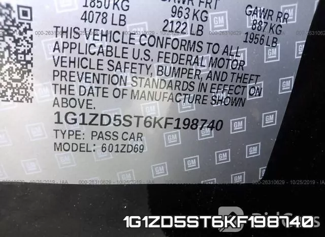 1G1ZD5ST6KF198740 фото 10