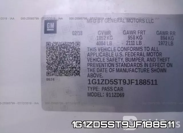 1G1ZD5ST9JF188511 фото 10