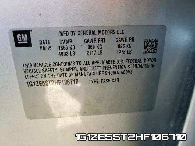 1G1ZE5ST2HF106710 фото 2