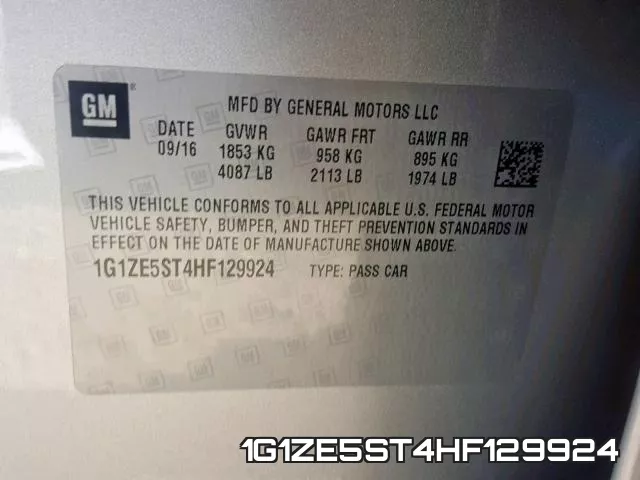 1G1ZE5ST4HF129924 фото 2
