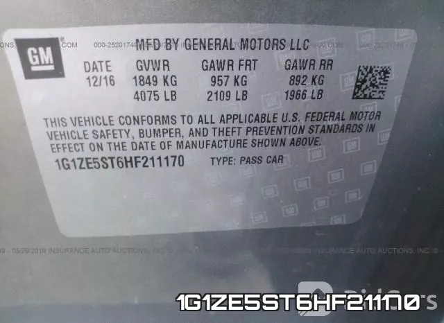 1G1ZE5ST6HF211170 фото 10