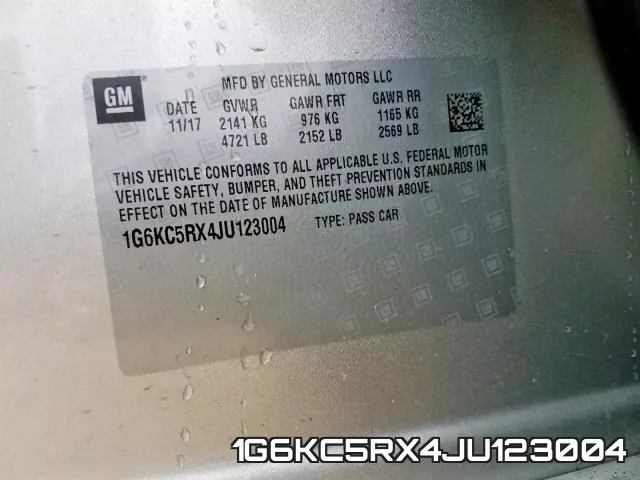 1G6KC5RX4JU123004 фото 2